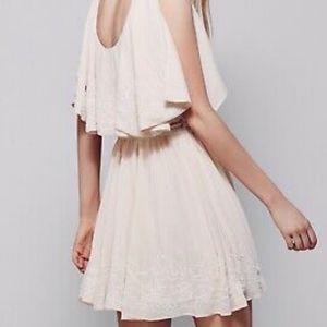 Free People Sylvia Pale Peach Mini Dress